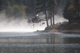 Aerial firefighting with a helicopter