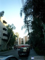 Parked Car in Front of Apartment Building
