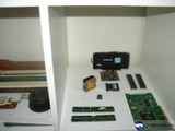 Display of Computer and Electronic Components in Cabinet