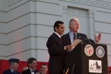 Villaraigosa and Nimoy Address the Crowd at Press Conference