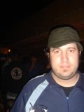 Blue-shirted man at the pub