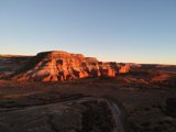Red Rocks and Mesas at Sunset