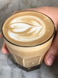 Sipping on a Latte with Leaf Art