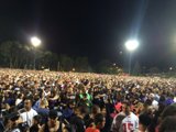 Massive Crowd at Night Football Game