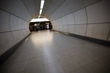 Modern Underground Tunnel at London Metro Station