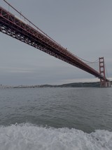 Golden Gate Bridge Through Misty Waters