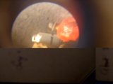 Red Sphere Through the Telescope