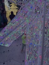 Interactive Light Installation with Visitor Silhouette