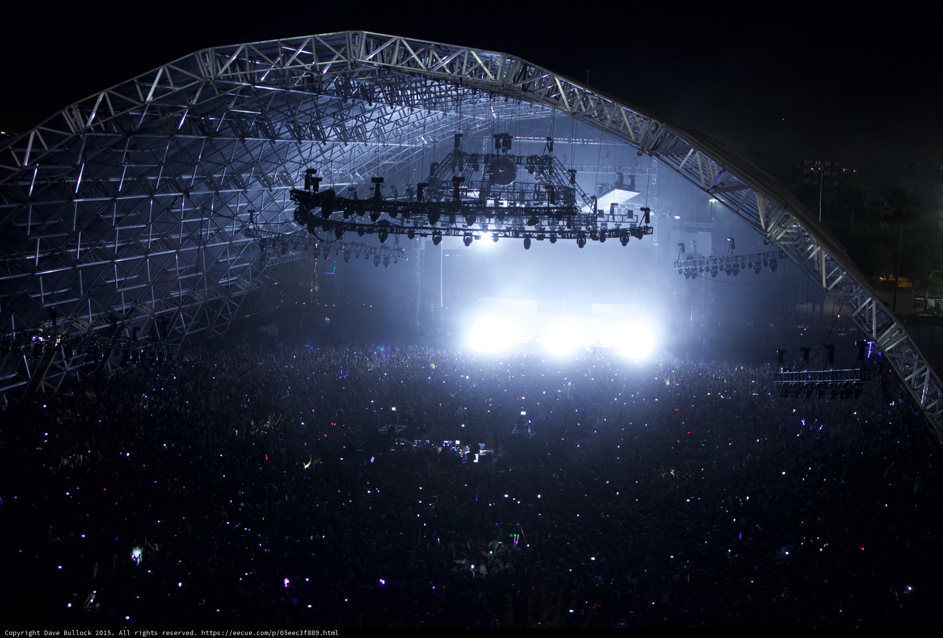 Lights and Lively Crowds on the Coachella Stage