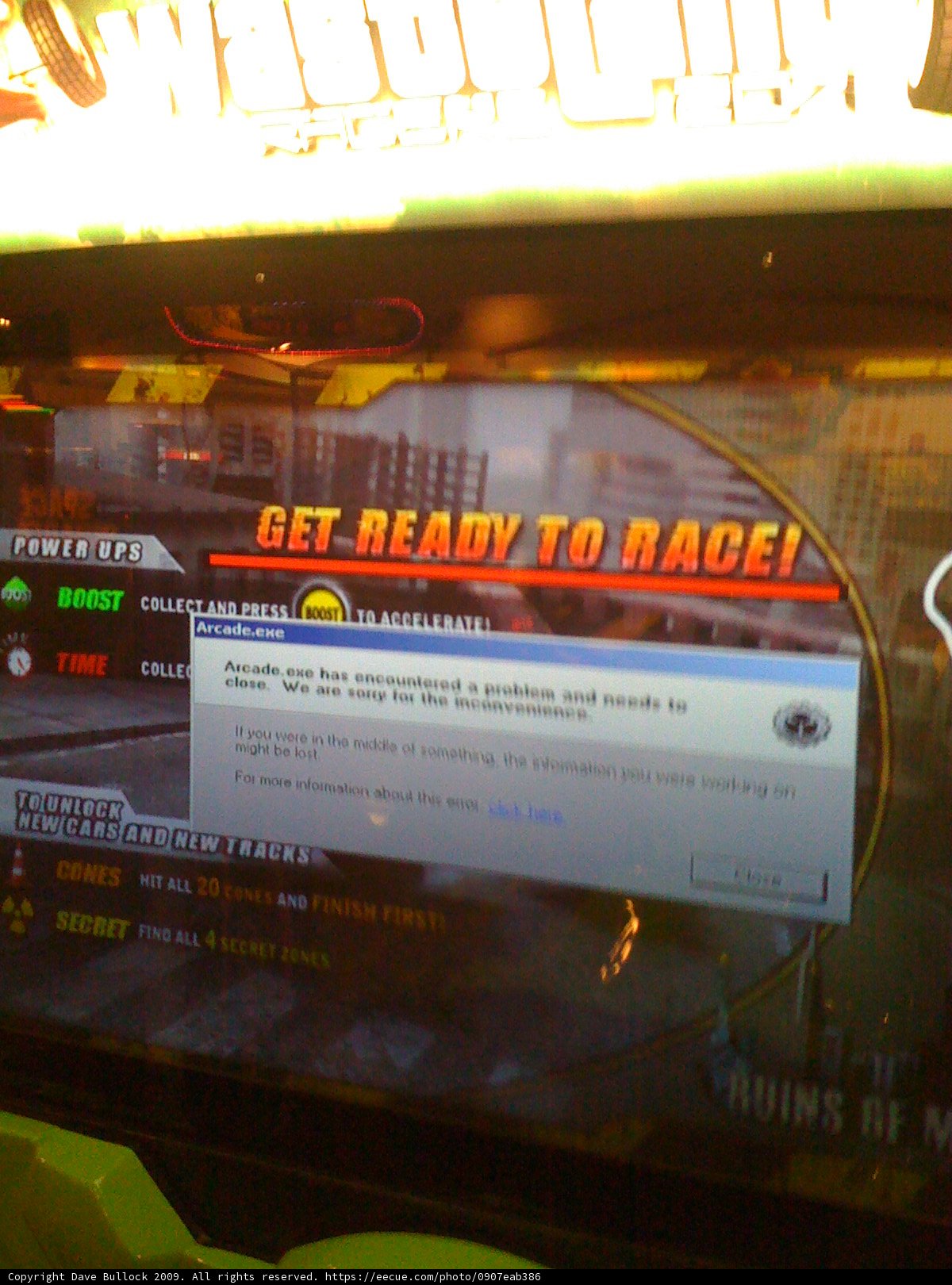 Arcade Game Machine Message