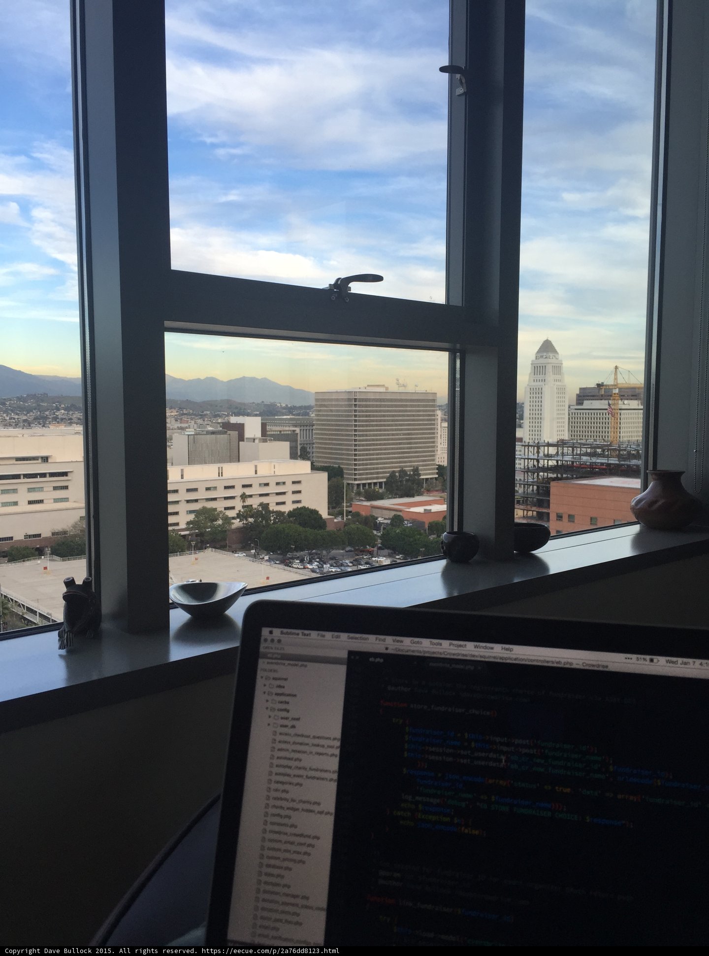 Window View Downtown LA