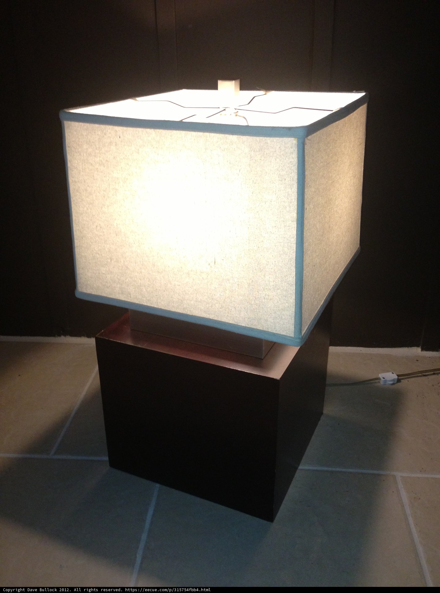 Modern Table Lamp with Square Shade