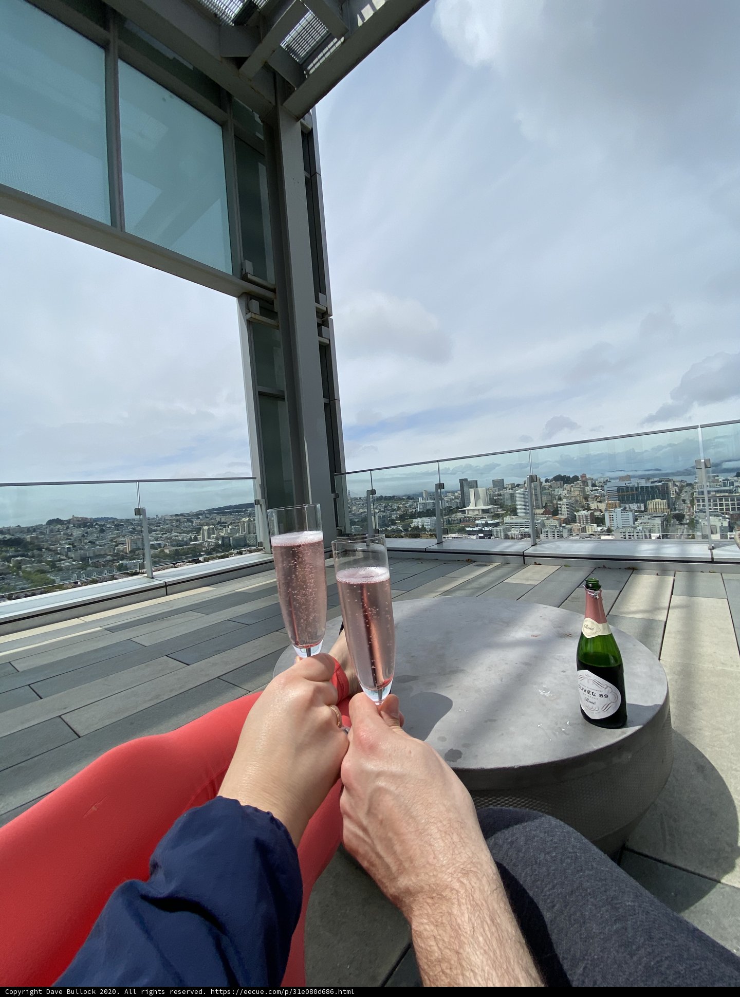 Champagne Toast Overlooking San Francisco