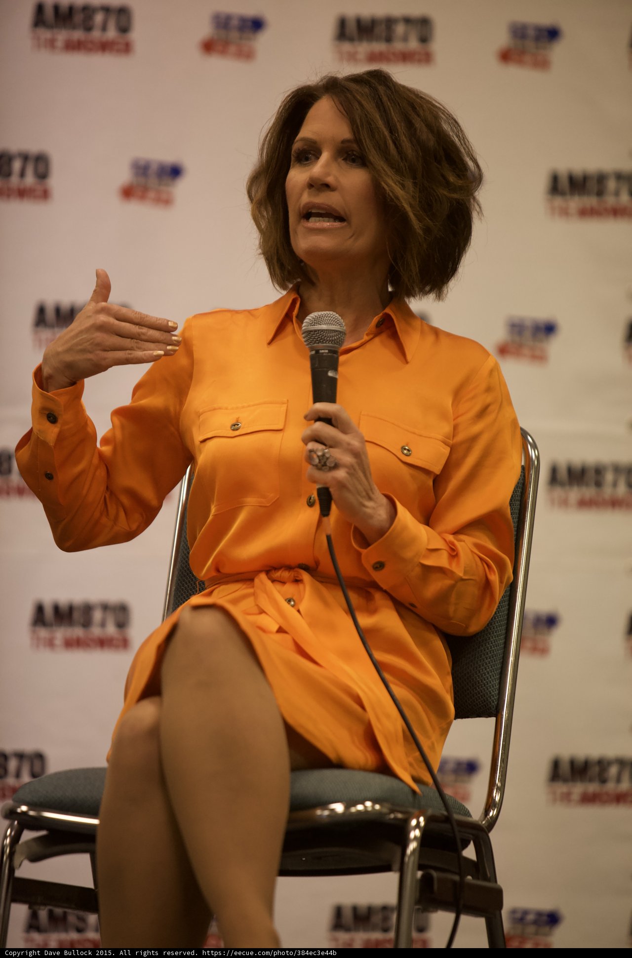 Michele Bachmann addresses the crowd