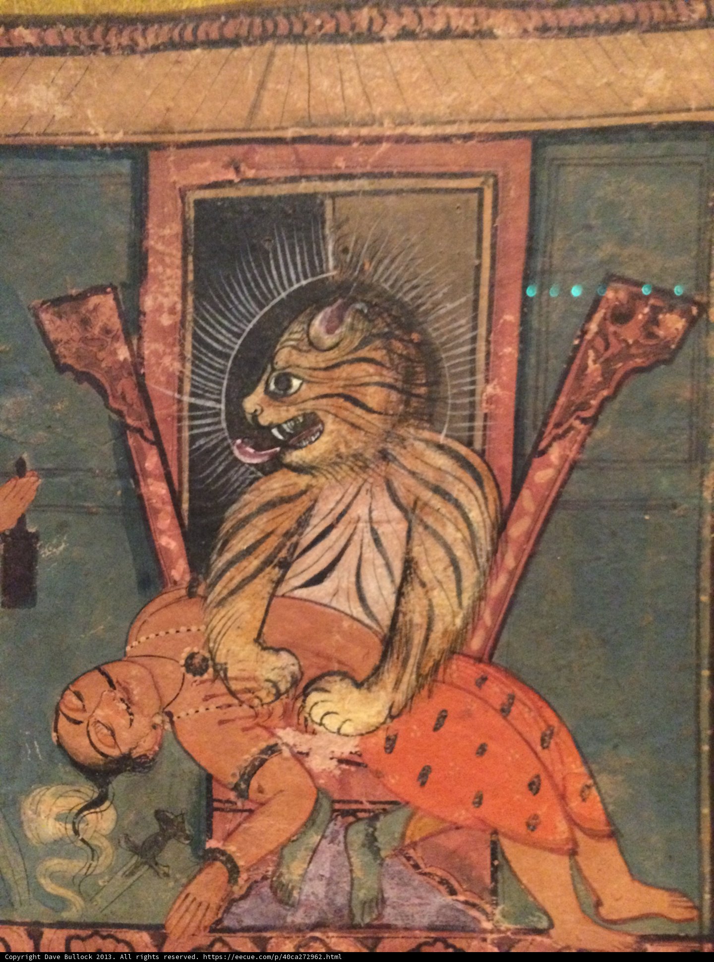 Tiger and Woman Painting