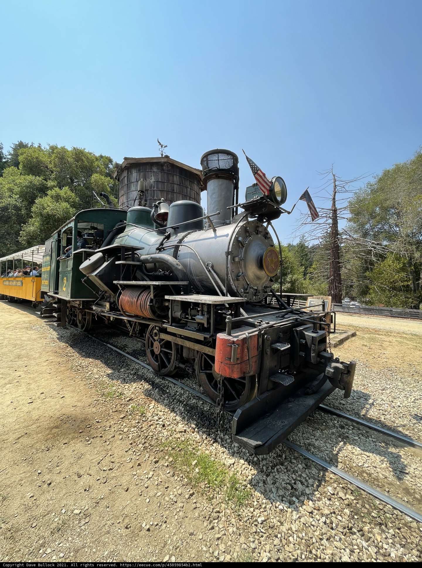 Vintage Locomotive on Railroad Tracks