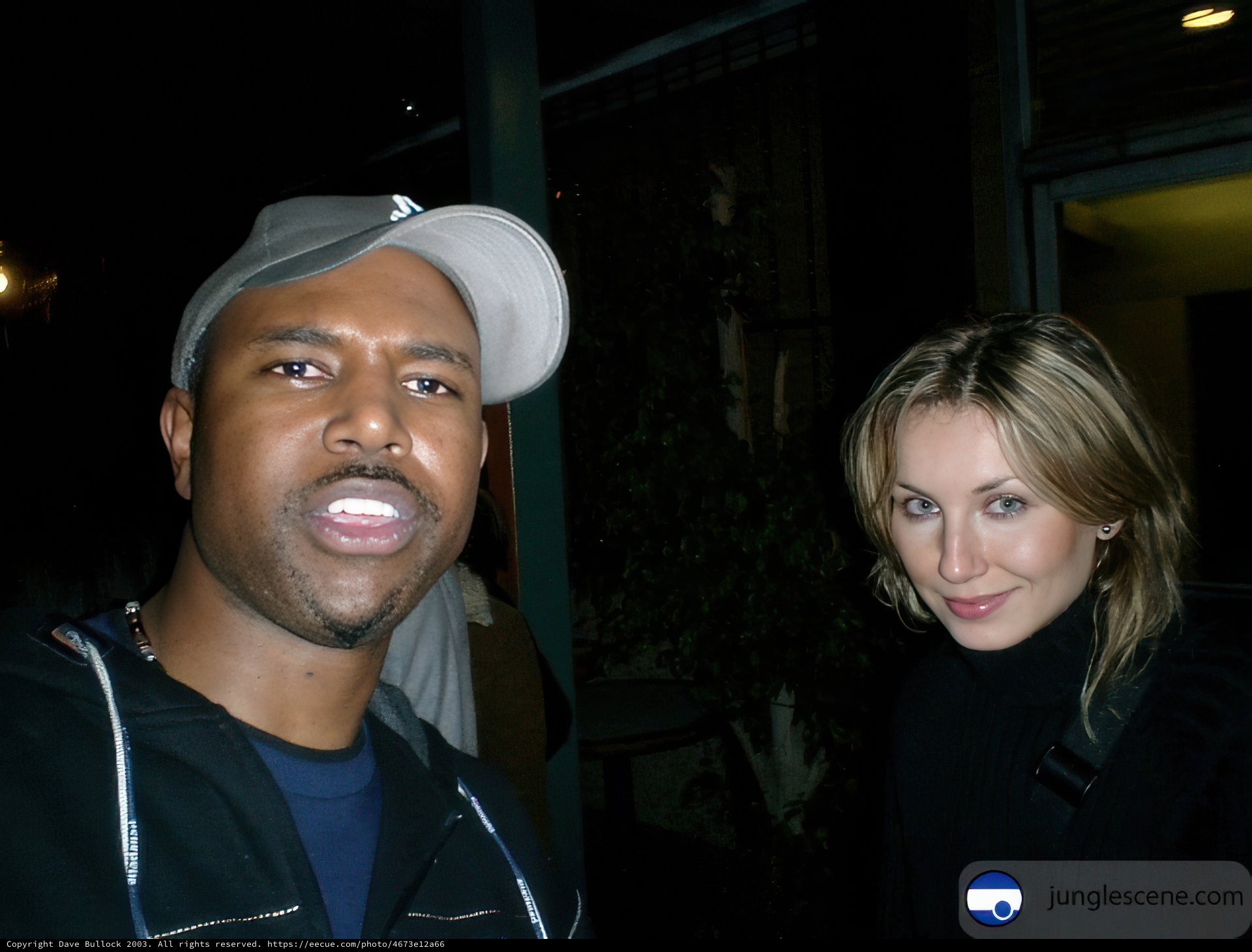 Nighttime Portrait with Baseball Caps