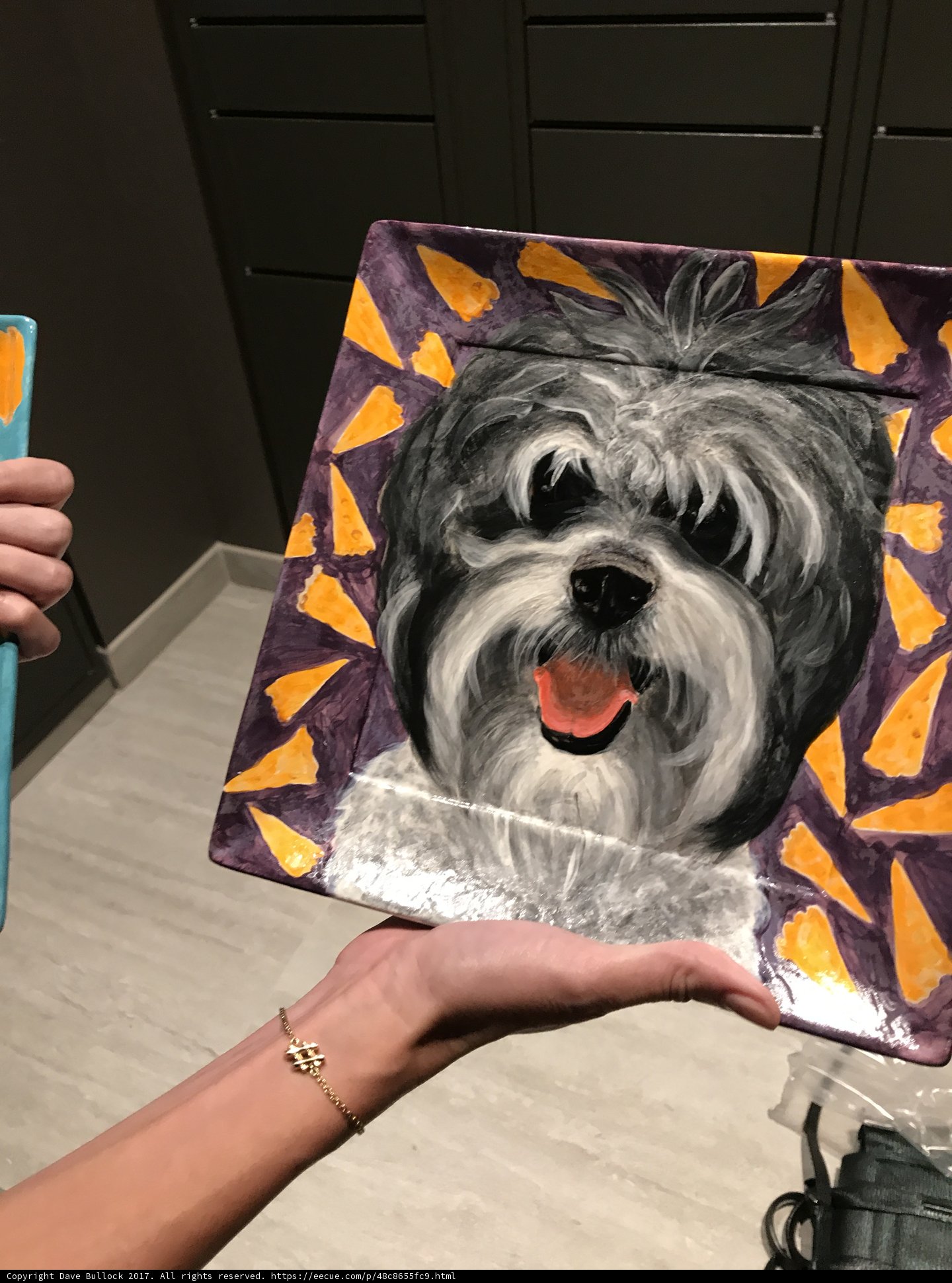 Hand-Painted Schnauzer Plate