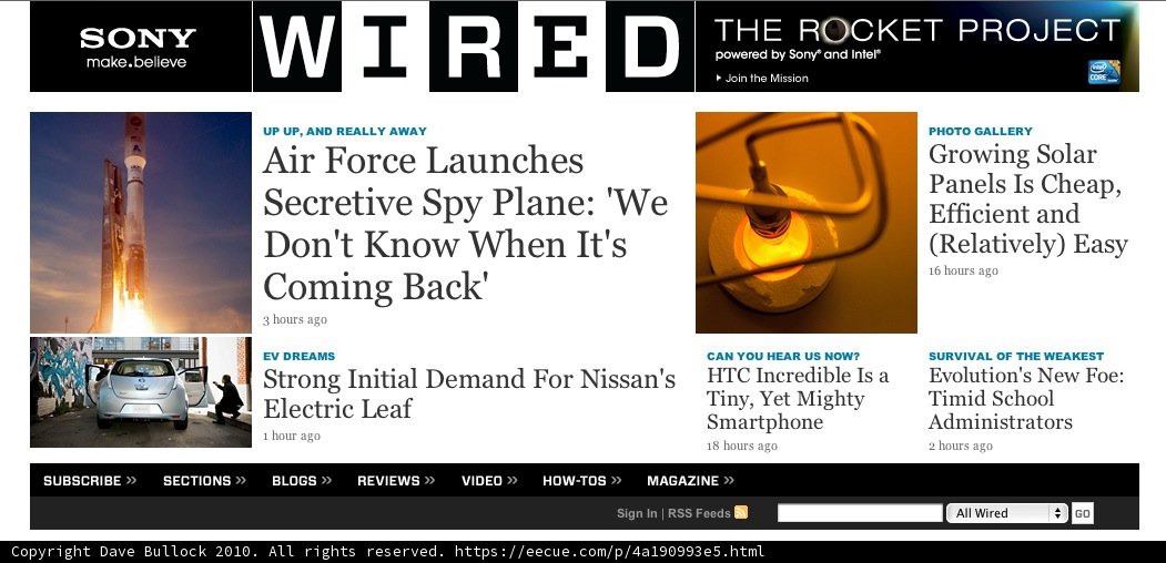 Wired Magazine's Car Advertisement on Sunset Sky