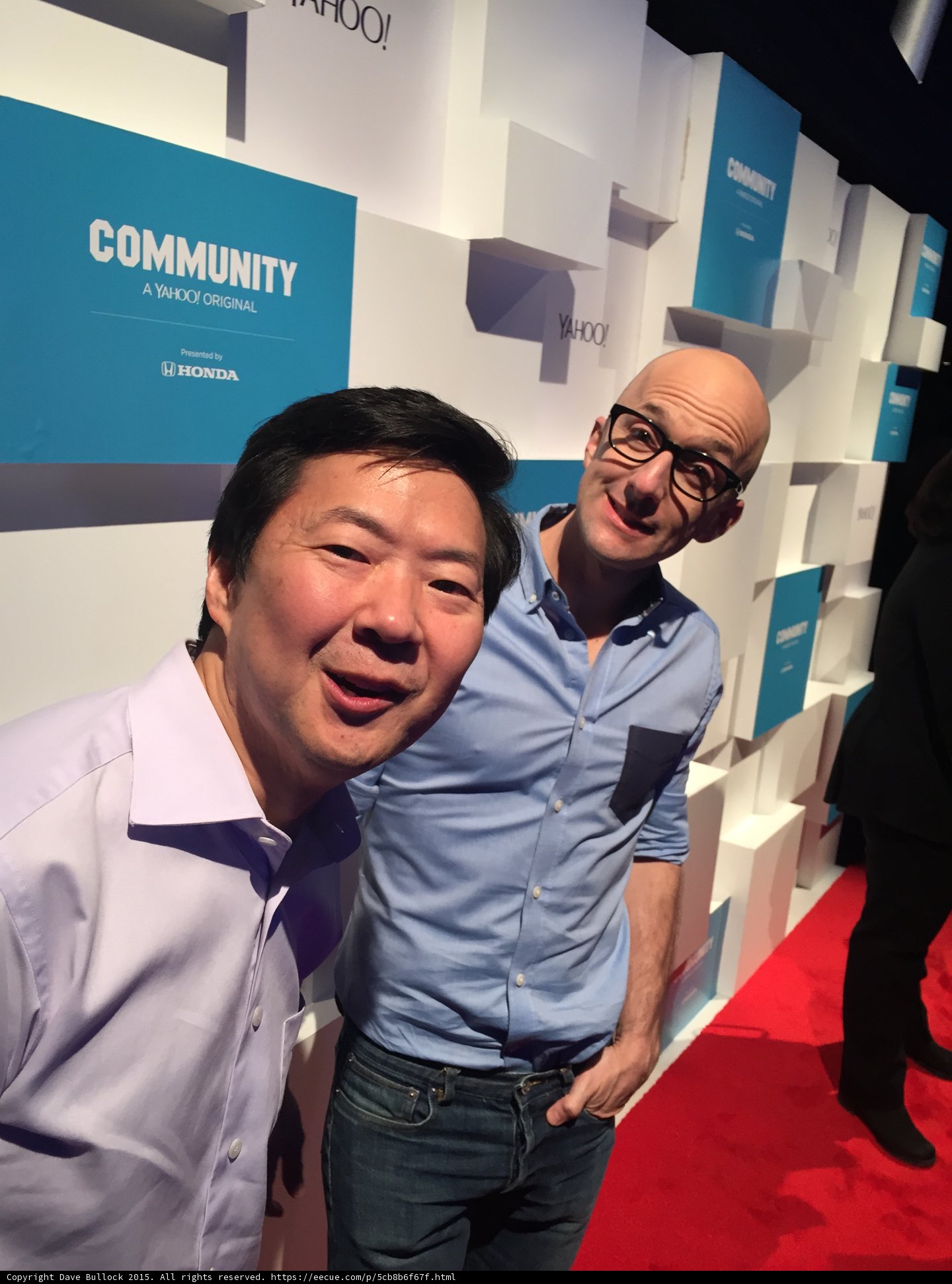 Ken Jeong and Jim Rash Posing at Community Premiere