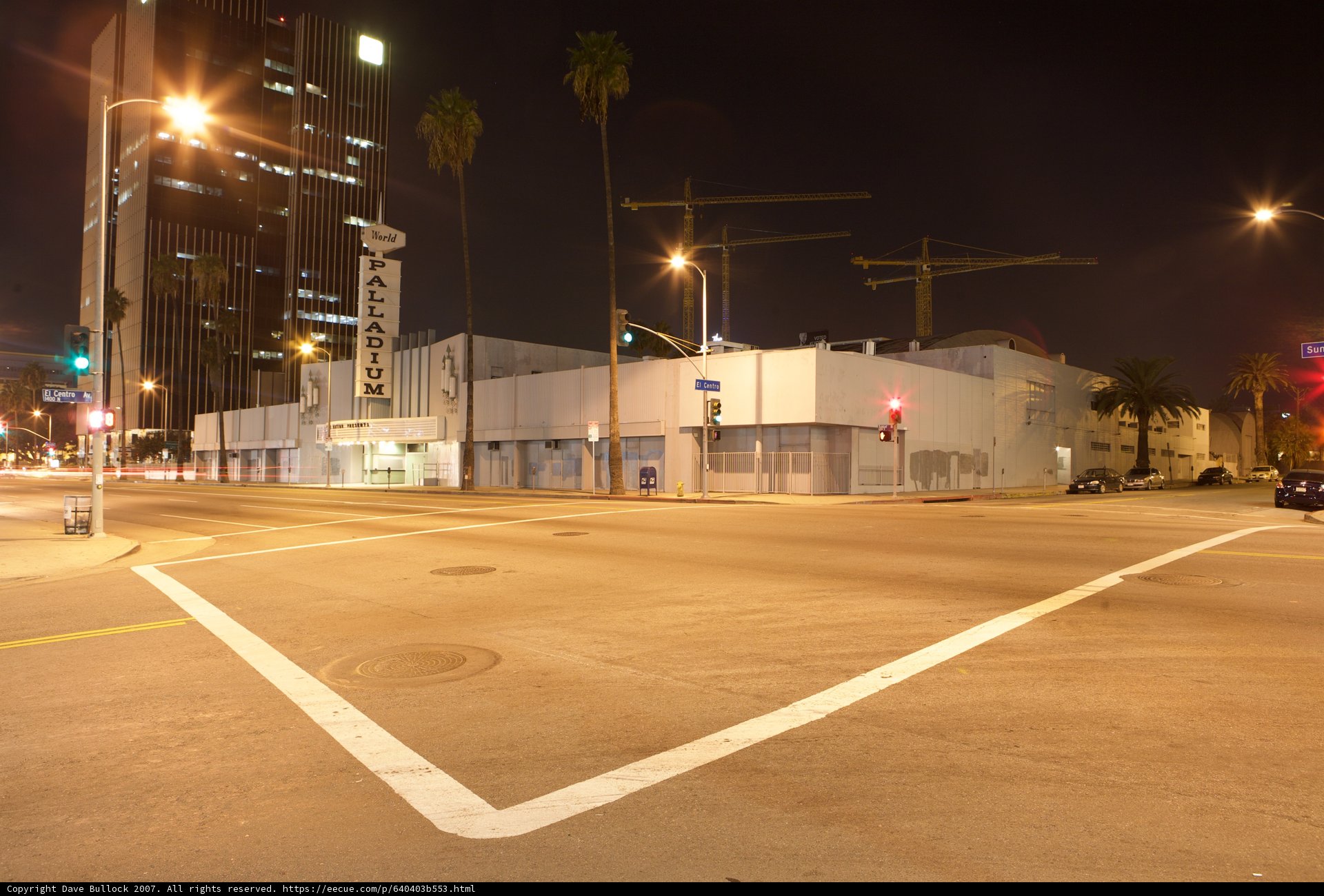 Urban Intersection at Night