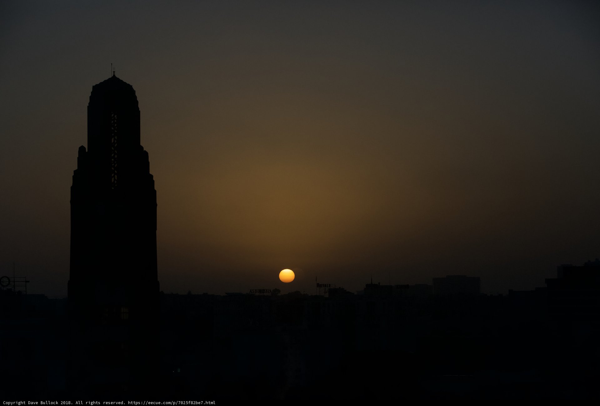 Twilight Over Cairo's Clock Tower