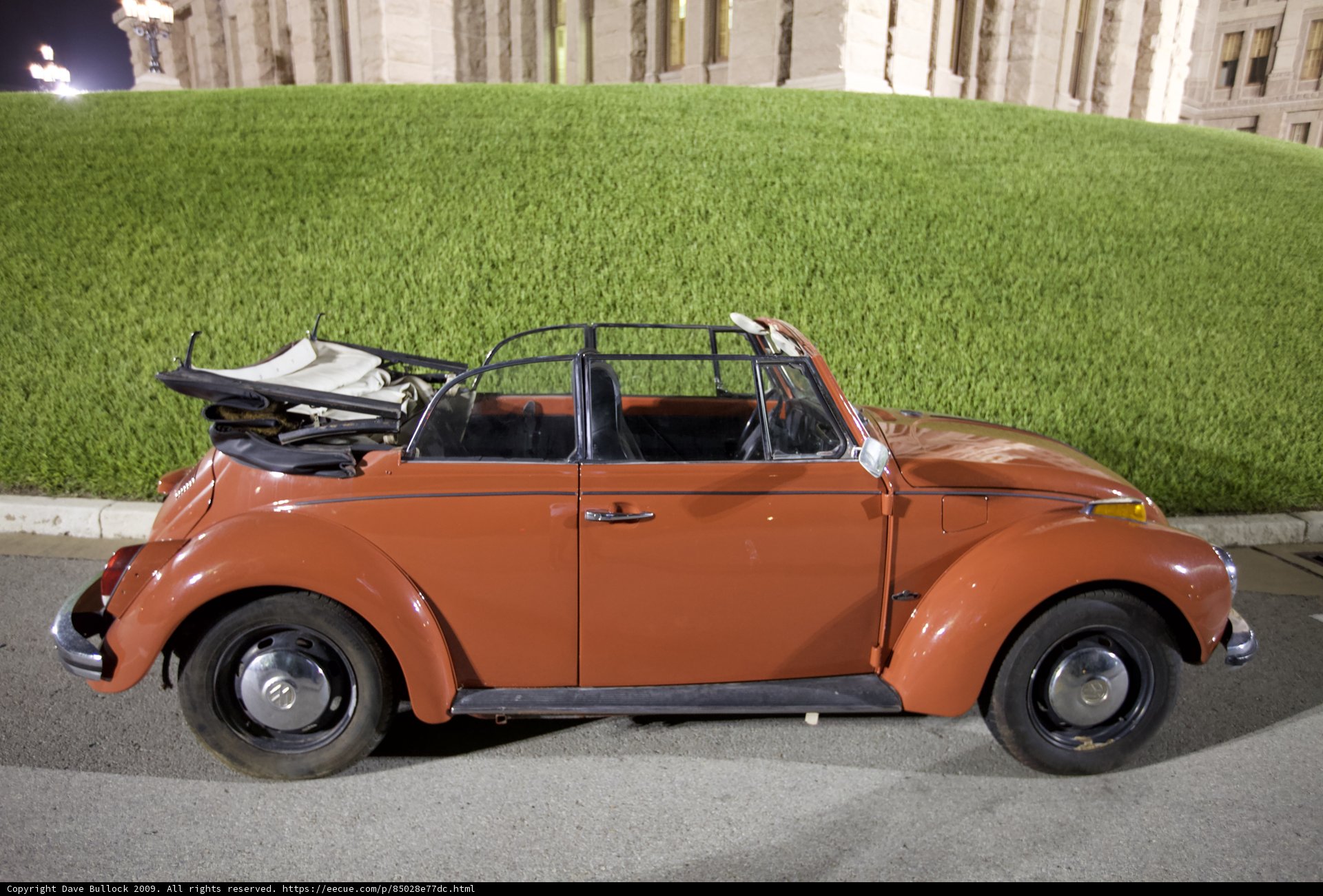 Red Convertible with Luggage Rack