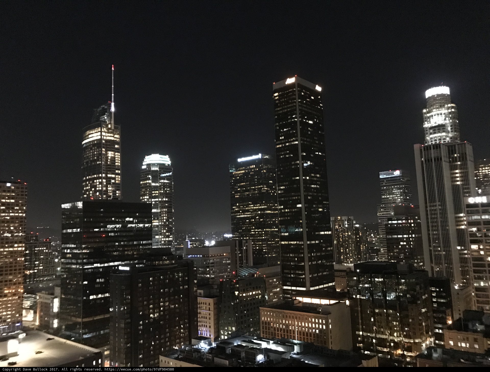 LA Skyline Aglow at Night