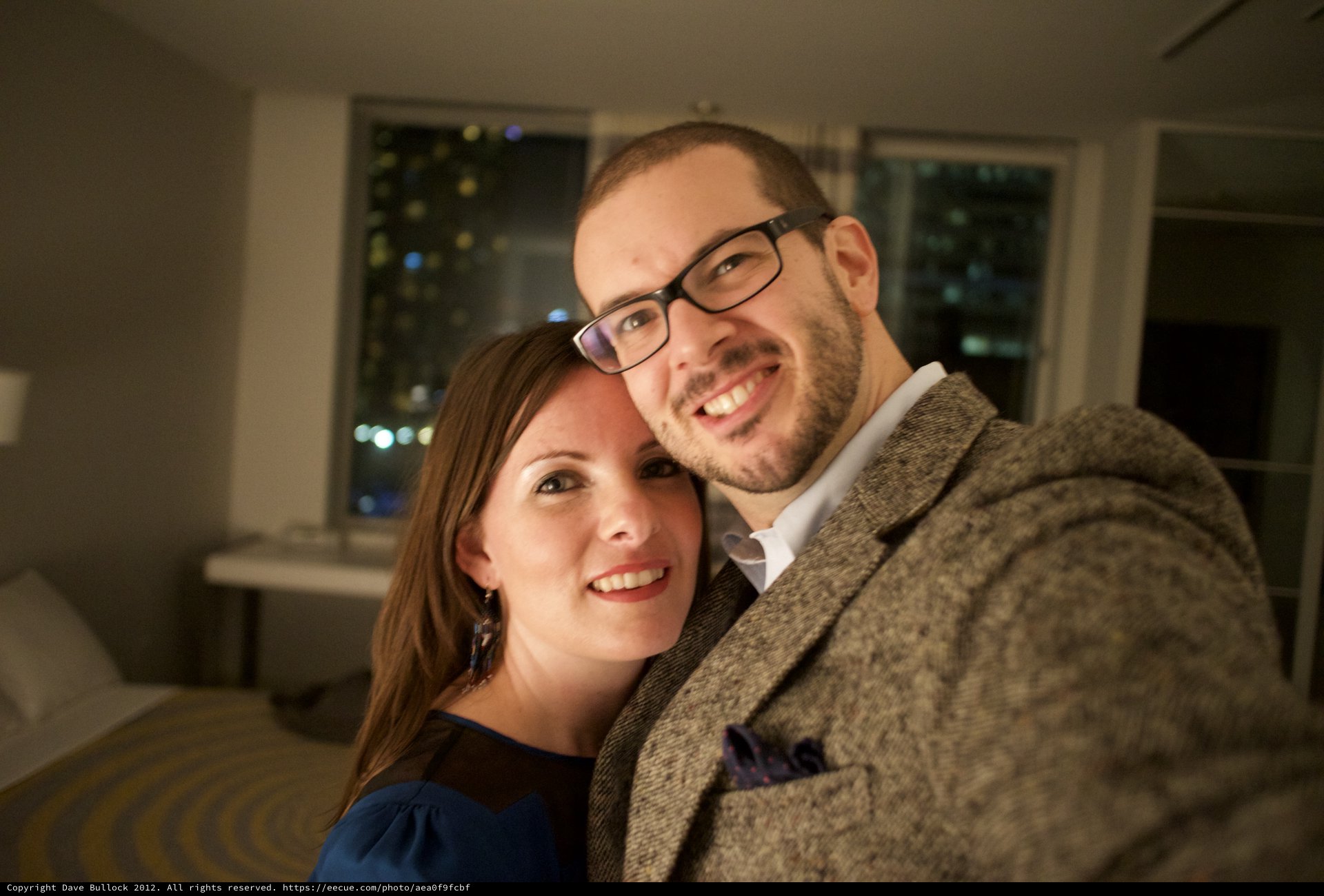 Dave and Penelope's Cozy Hotel Room Selfie