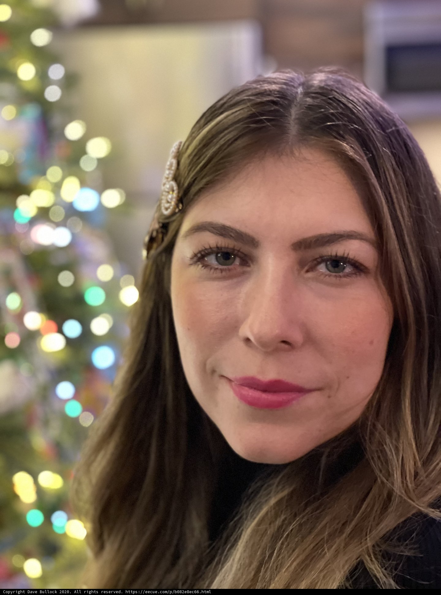 Festive Portrait with Christmas Tree