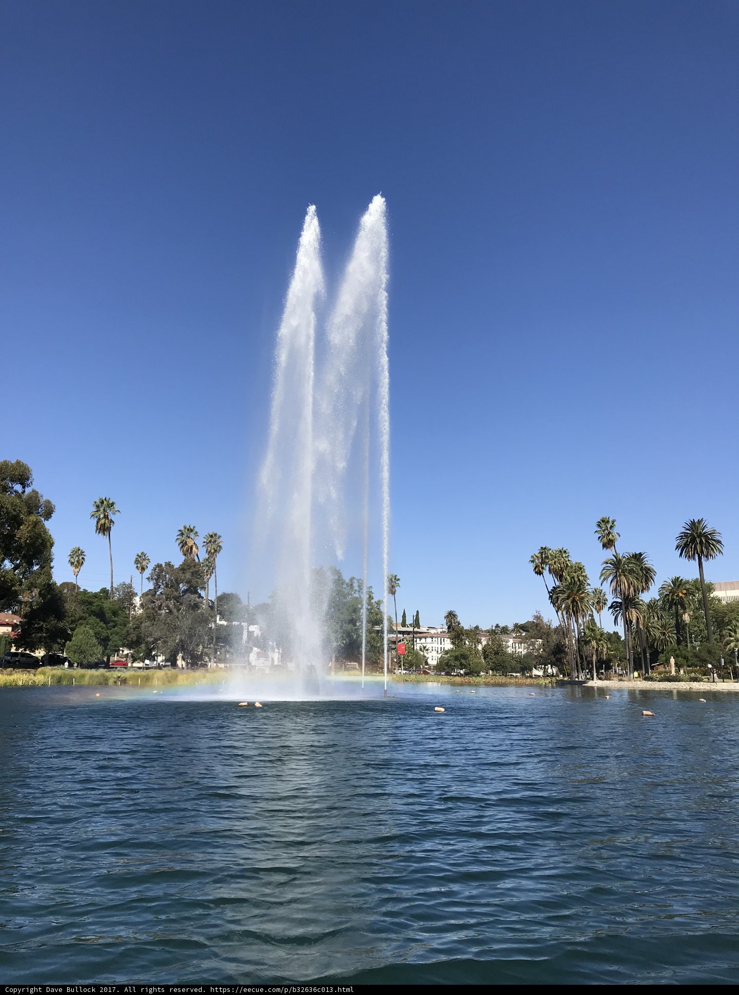 Majestic Fountain in the Heart of a Serene Lake