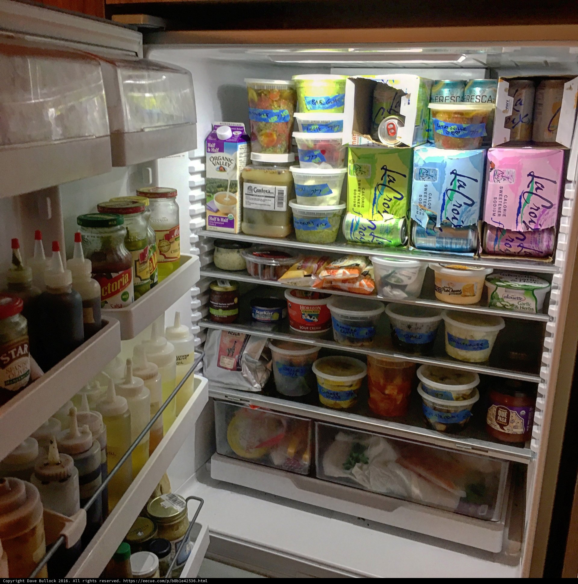 Fully Stocked Fridge and Freezer