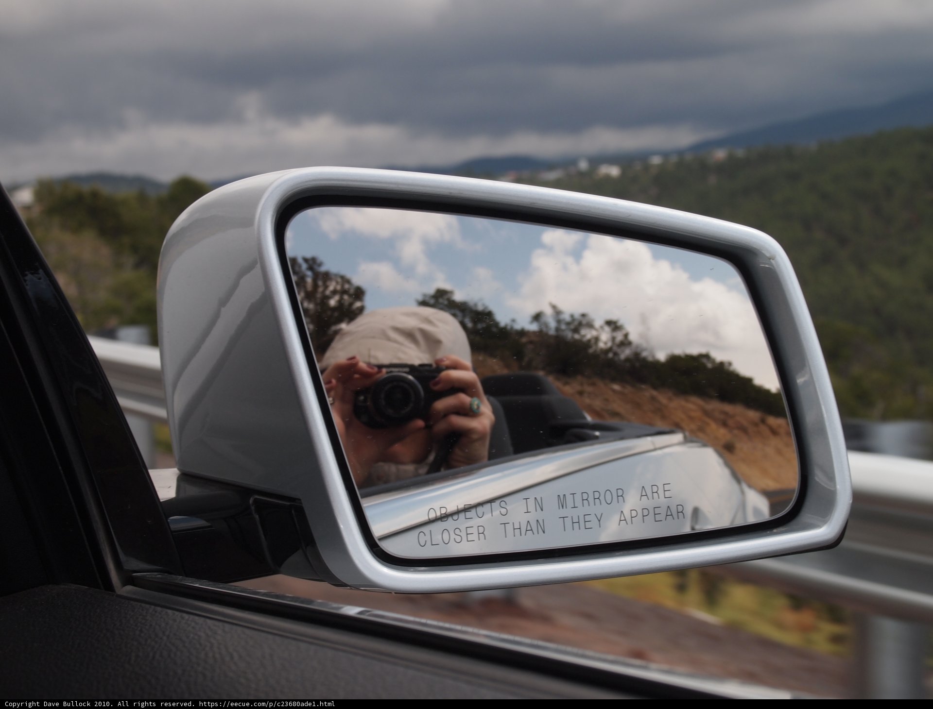 Selfie in the Rearview Mirror
