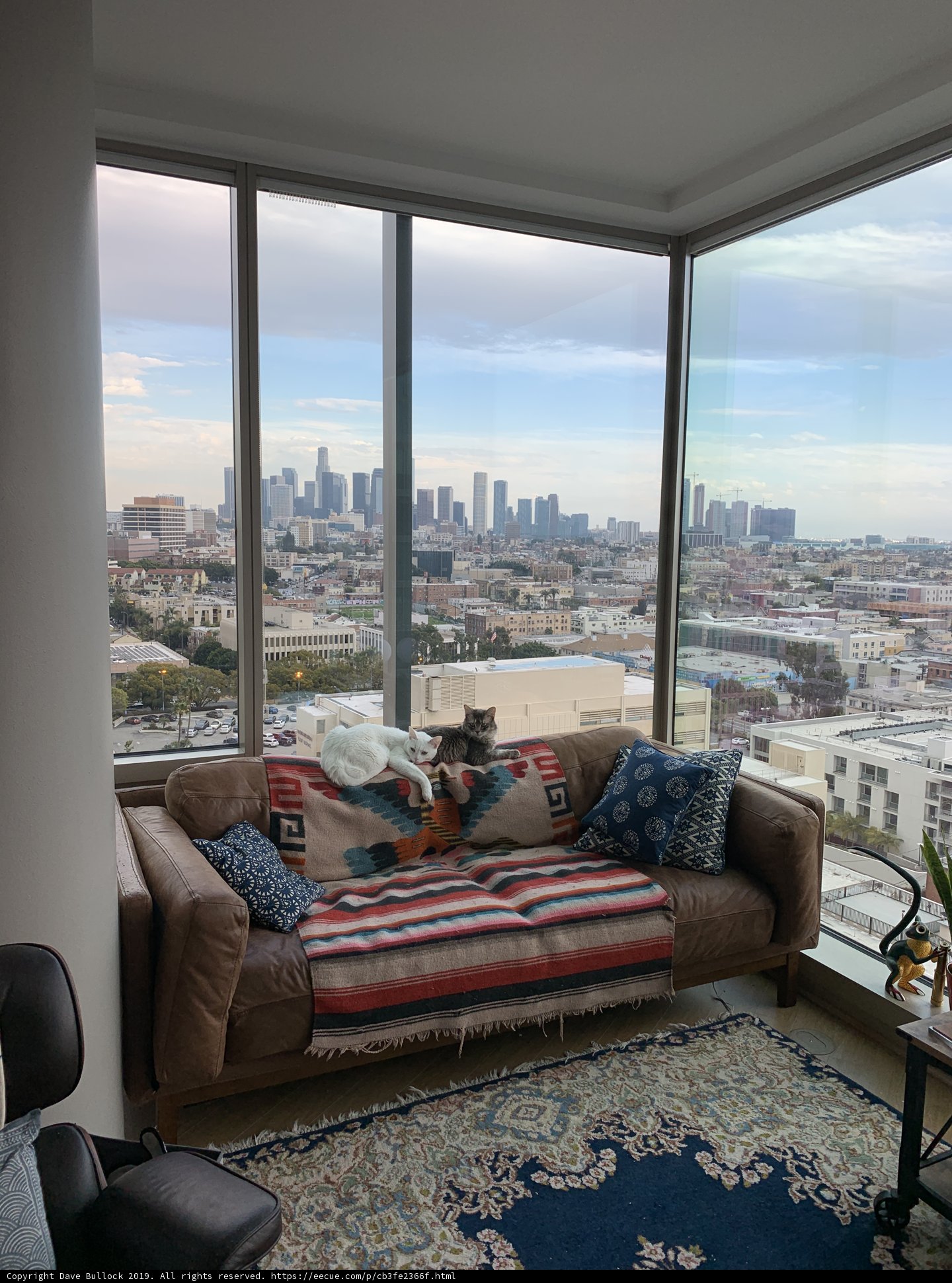 Cozy Couch in a Luxurious LA Penthouse
