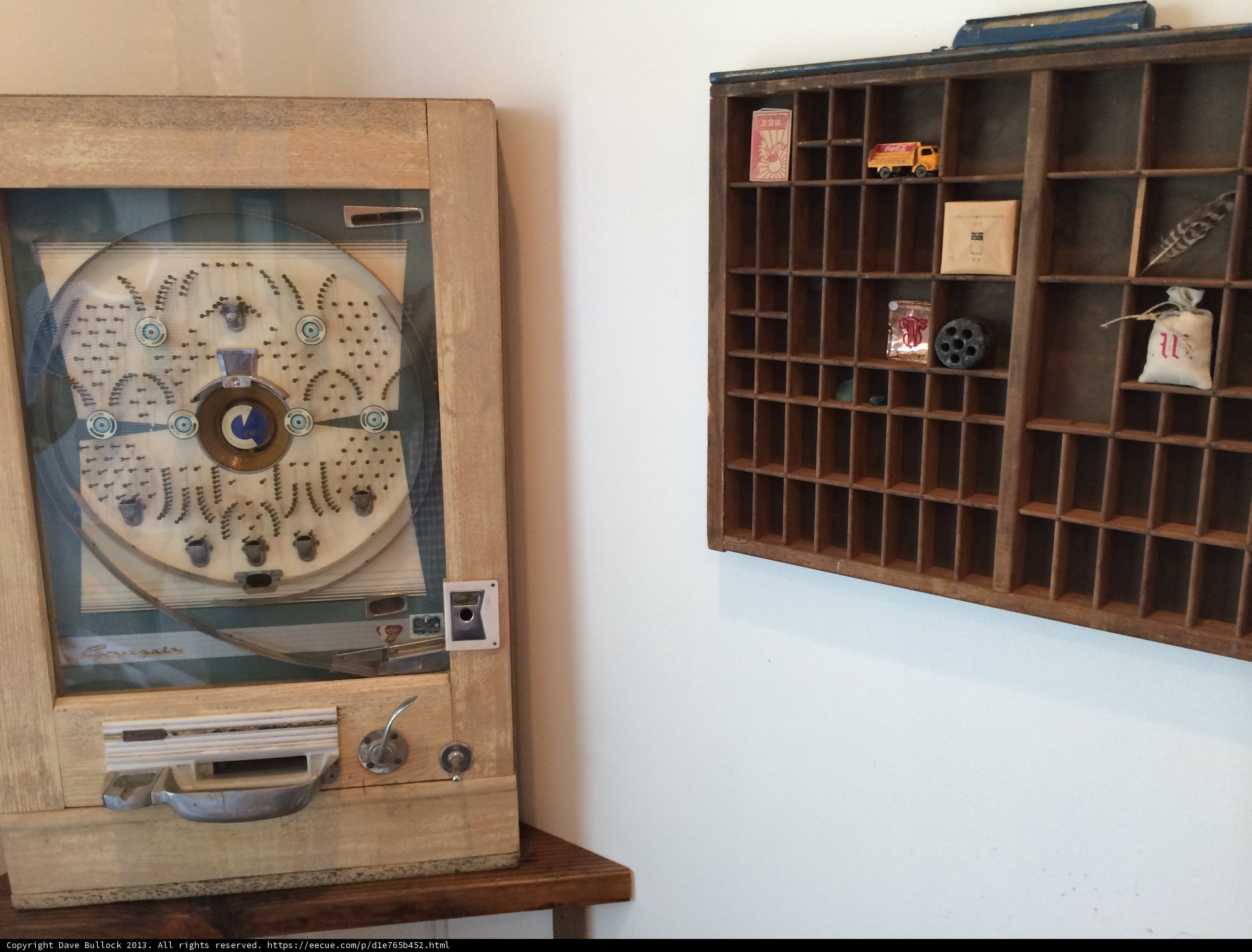 Vintage Jukebox and Wooden Cabinet with Analog Clock