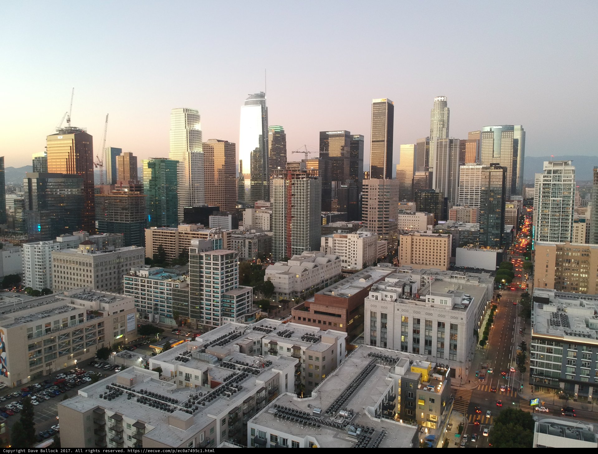 Los Angeles Skyline at Evening