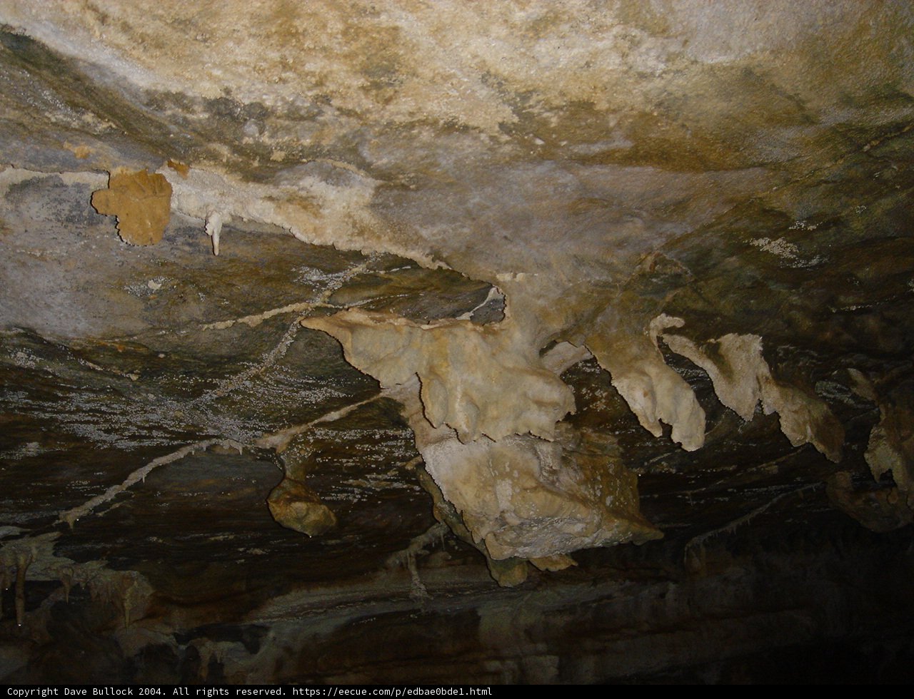 Mesmerizing Rock Formation in a Dark Cave