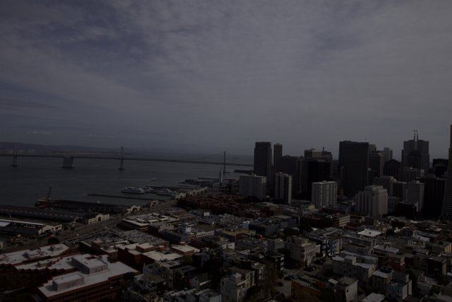 Bird's Eye View of San Francisco Bay Bridge