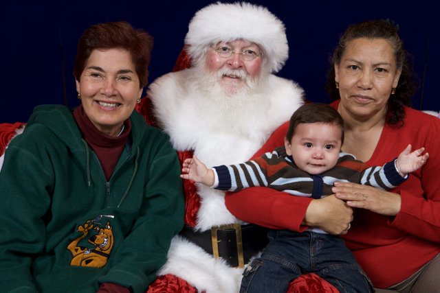 Festive Family Photo with Santa