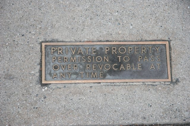 Private Property Plaque