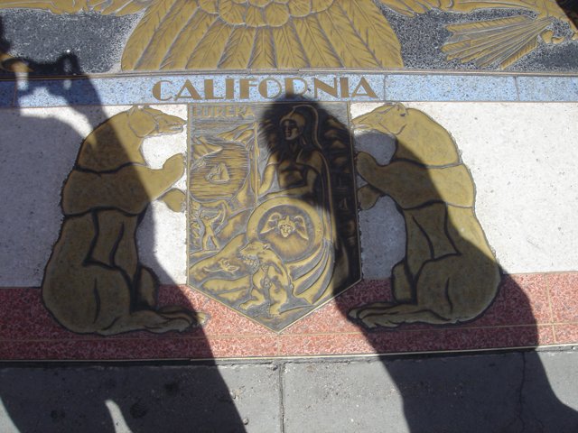 California State Seal on a Slate Walkway