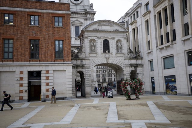 Historic Archway Gateway in London's Financial District
