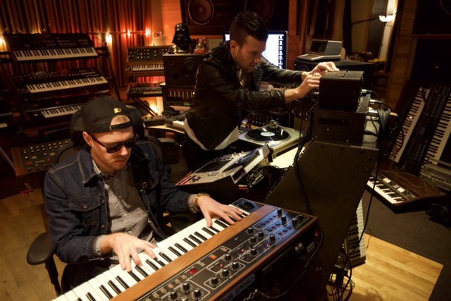 Keyboard Duo in the Studio