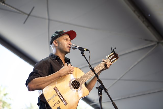 Tom Morello Rocking Coachella Stage with Acoustic Guitar