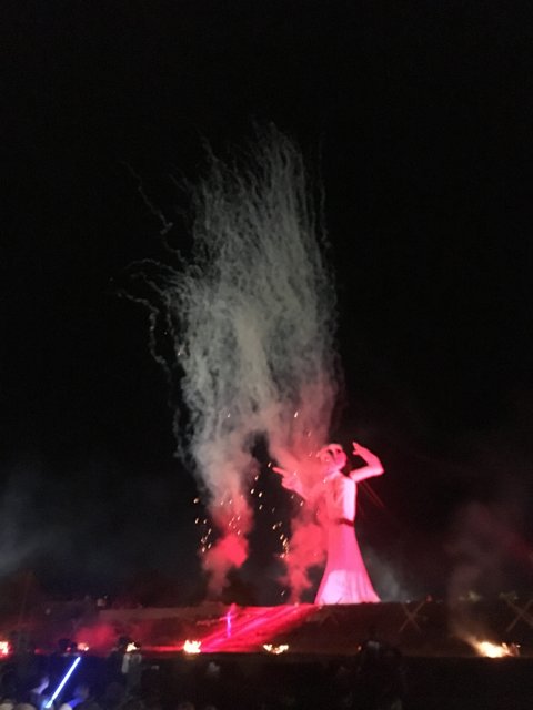 Fireworks on Stage