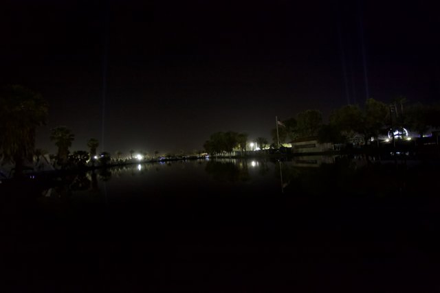 Sparkling Canal Under the Altadena Sky