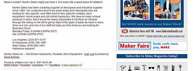 Maker Fair Website: A Documented Advertisement