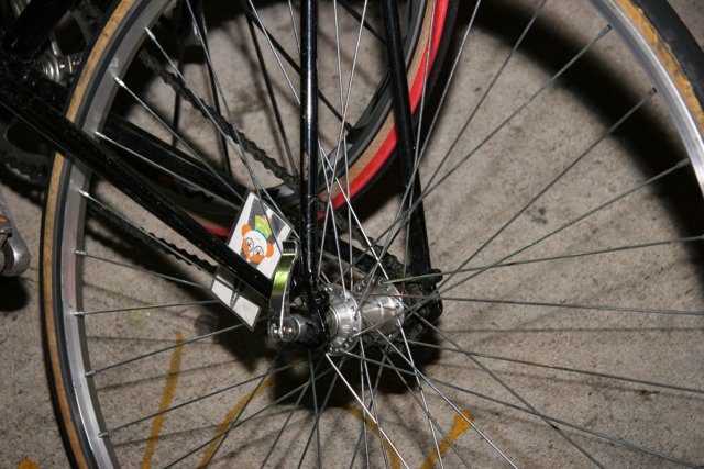 Stickered Bicycle Wheel