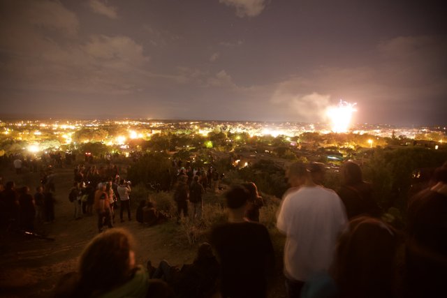 Fireworks Spectacle over Urban Skyline