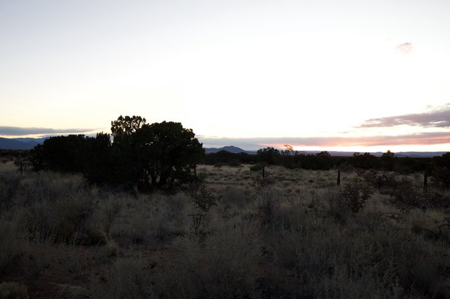 Desert Twilight Over New Mexico Landscape